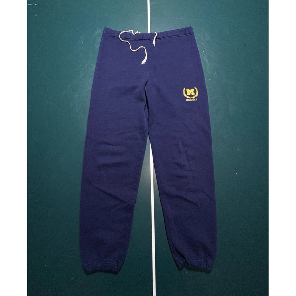 Vintage Michigan Wolverines Russell Athletic Jogger Sweatpants Men's‎ Medium USA
